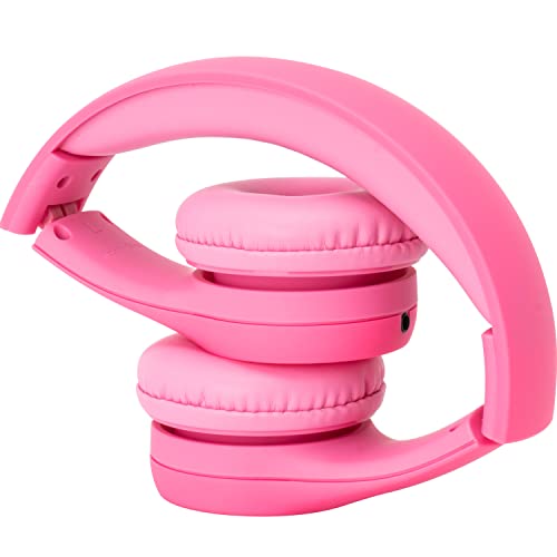 Image of Snug Play+ Kids Headphones - Volume Limited 93dB for Safe Listening - Foldable, Durable Headphones for Toddlers, Boys & Girls - Tangle-Free Cord - Ideal for Travel, School, Tablets - Pink