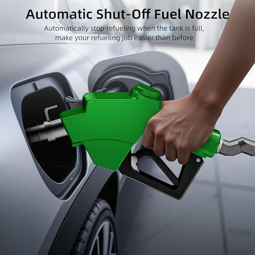 1'' NPT Automatic Fuel Nozzle with Fuel Hose Swivel & Hook, Auto Shut-Off Aluminum Alloy Diesel Nozzle Max Flow Rate 30 GPM, 19/16" (OD=30mm) Spout for Diesel, Gasoline, Biodies by sowhat - Image 2