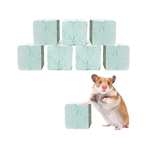 8Pieces Rat Lava Block Chinchilla Bites Calcium Cubes Stone Hamster Grinding Teeth Supplies Mineral Pumice Chew Toy for Gerbil Guinea Pig Mouse