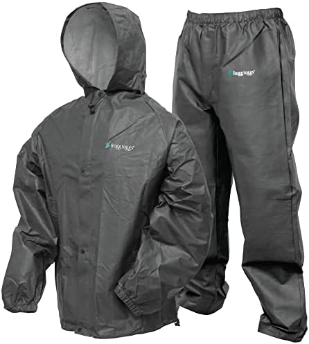 FROGG TOGGS Men's Pro Lite Rain Suit, Waterproof Rain Jacket and Pant Set