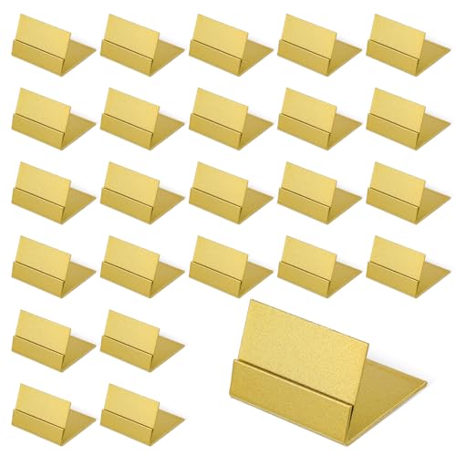 EupHHonycs 24 Pcs Gold Table Number Holders Metal Place Card Holders Sturdy Table Card Holder Name Cards Display Stand for Weddings, Restaurants, Parties, Events Decorations
