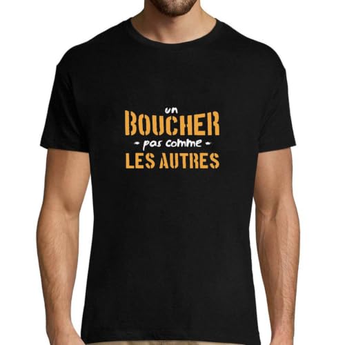 T-Shirt Homme Boucher Humour : Fini les Cadeaux Ennuyeux, Surprenez un Papa Papa Rigolo