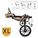 WSPWFQ Dog Wheelchair for Large Breeds - XL/XXL Sizes, One - Click Wear, Breathable Mesh, All - Terrain Dual - Bearing Wheels(XL)