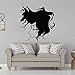 NSRJDSYT Triste Femme Visage Silhouette Mur Vinyle Art Autocollant esthétique pour la décoration de la Chambre à la Maison 57x63cm