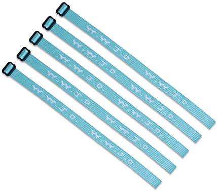 WWJD Gear(5) Pack - W.W.J.D. Bracelets - 22 Individual Colors to Choose from - Mix and Match (Turquoise & White)