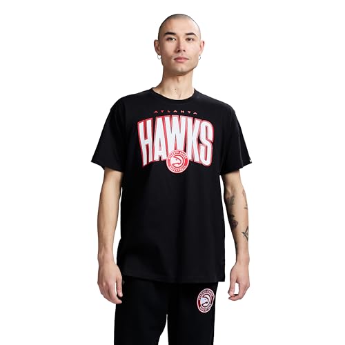 Game 7 x NBA Officially Licensed Men's Graphic Short Sleeve Lightweight Crew Neck Cotton T-Shirt, Atlanta Hawks, XL, Black