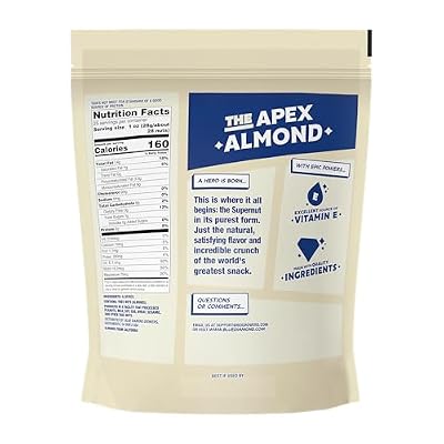 Blue Diamond Almonds Whole Natural Raw Snack Nuts, 25 Oz Resealable Bag (Pack of 1)