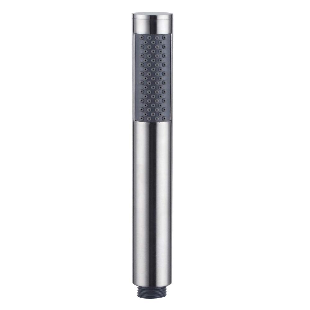 Weirun Bathroom SUS304 Stainless Steel Single Function Round Handheld Shower Head with Rub Clog-Free Nozzles,Brushed Nickel