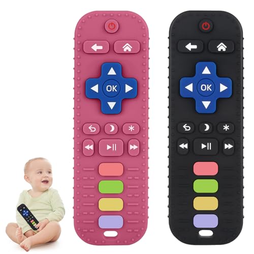 WUJUN Baby Teether Toy Chew Toy for Babies 3-24 Months TV Re