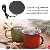 Smart Coffee Mug Warmer, 3 Levels Temperature Setting USB Powered Beverage Cup Warmer for Home Kitchen Office Desk Use(Gold)