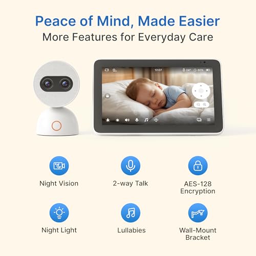 Image of Simsky Smart Baby Camera, 2 x 4MP Camera, 6X Optical Quality Zoom, AI Tracking, Intelligence Detection, Pan-Tilt-Zoom
