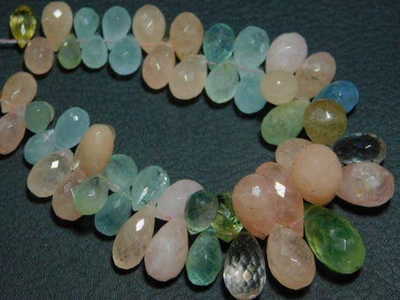 Morganite et aiguemarine facettées de qualité AA pour la création de bijoux précieux uniques