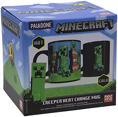 Paladone Minecraft Creeper Heat Change Mug, 295 ml, Officially Licensed Merchandise