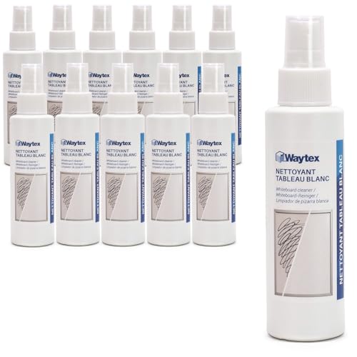Lot de 12 Sprays Nettoyant pour Tableaux Blancs 125ml – Élimine les Résidus secs des Feutres...