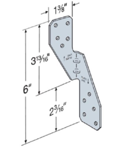 (100 Count) Simpson 316 Stainless Steel H2.5ASS Hurricane Tie Rafter/Truss-To-Wall Plates by Simpson Strong-Tie
