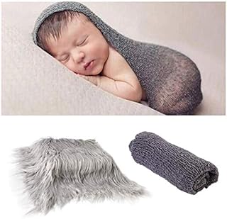 2Pcs Baby Photo Props Long Ripple Wraps DIY Blanket Swaddle Wrap Newborn Ba