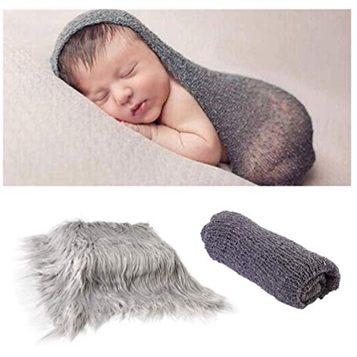 2Pcs Baby Photo Props Long Ripple Wraps DIY Blanket Swaddle Wrap Newborn Ba