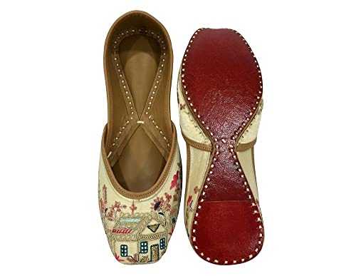 Image of Jutti for Women's Party Shoes Wedding Juti for Bridal Mojaris Handmade Punjabi Juttis