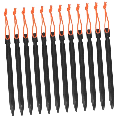 YOSADIER 12 Pezzi a Punte Del Paesaggio Chiodi Da Giardino Unghia Della Posta Di Punte Di Ancoraggio Paesaggistico Da Campeggio Lega Di Alluminio Black