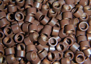 1000 Pcs 5mm Micro Ring Micro Beads Linkies For I Tip And Bonded Hair Extensions (Light Brown)