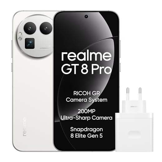 realme GT 8 Pro Smartphone 12GB+256GB, 200-MP-Teleobjektiv, Kamera mit RICOH GR-Technologie, Snapdragon 8 Elite Gen 5, 7000-mAh-Titan-Akku, 120 W Schnellladen + 50 W kabelloses Laden, Weiß