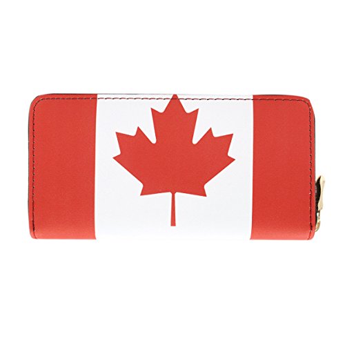 Premium World Country Flag City Print PU Leather Zip Around Wallet2