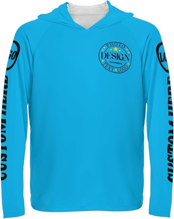 Custom Personalized Sun Protection Hoodie UV Shirt for Men Women, Customized UPF 50+ Long Sleeve Tshirts Gifts - Image 3