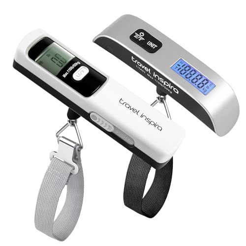 travel inspira Luggage Scale, Travel Essentials, Portable Digital Hanging Baggage Scale for Travel, Suitcase Weight Scale