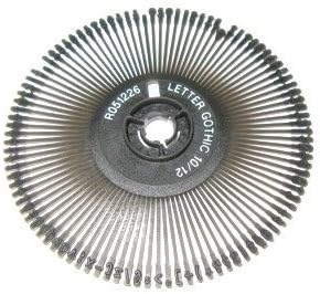 Typewriter Printwheel Letter Gothic 12 Compatible