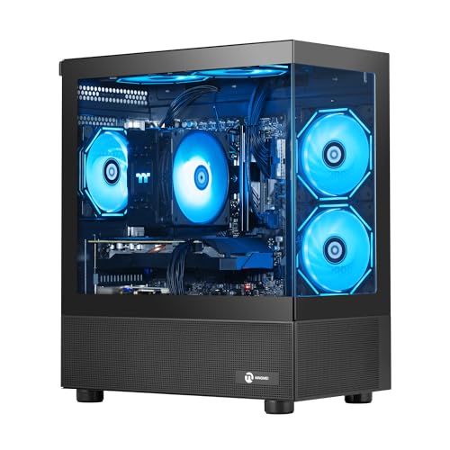 Image of NINGMEI Gaming PC AMD Ryzen 5 7500F RX9060 XT 16GB GDDR6 | 16GB DDR4 RAM 1TB Gen4 NVMe M.2 SSD,650W PSU WiFi Ready & Windows 11 Home Gaming Desktop Computer Black