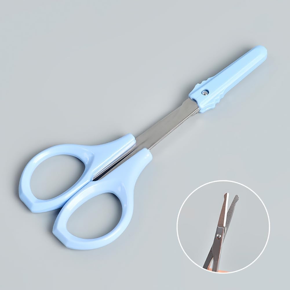 2 Pcs Stainless Steel Eyebrow Trimming Scissors Small Curved Craft Scissors Facial Hair Removal Scissors Personal Care Scissors Beard Nose Hair Grooming Scissors