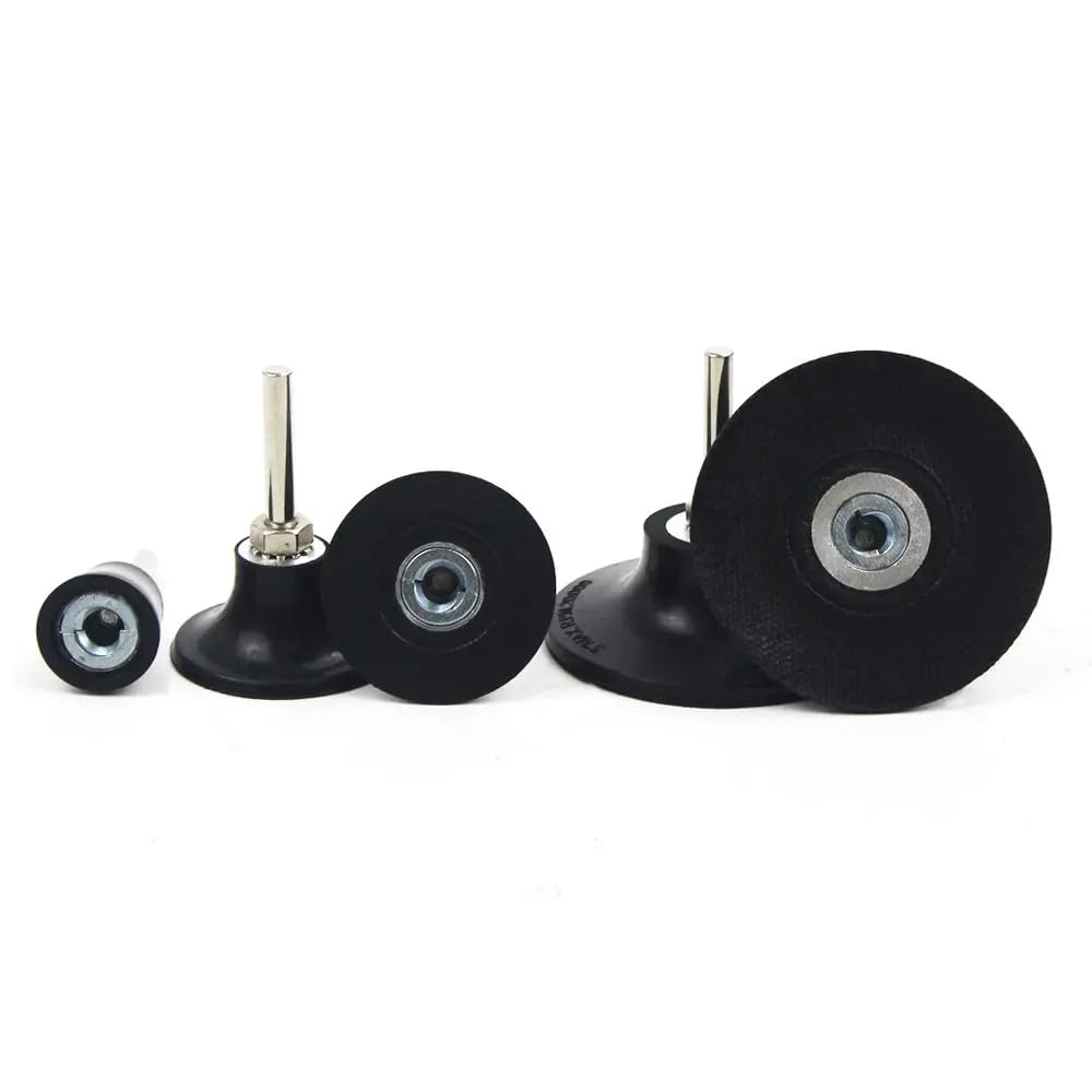 1''2''3''Disc Pad Holder, 5 Pack Roll Lock Disc Holder, with 1/4" Shanks for Die Grinder Accessories Rotating Tools,2 Inch