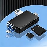 USB 3.0 SD Card Reader, Dual Slot for SD & Micro SD, Supports Up to 2TB, High-Speed Data Transfer for Camera Memory Cards