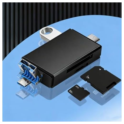 USB 3.0 SD Card Reader, Dual Slot for SD & Micro SD, Supports Up to 2TB, High-Speed Data Transfer for Camera Memory Cards