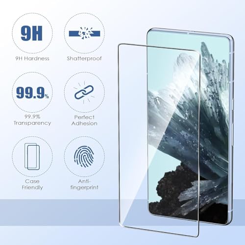Image of SHILD -(Pack 2 Tempered Glass Screen Protector For Pixel 8 Pro Smartphone| Hd Perfect -Fits Design Google Pixel 8 Pro Tempered Glass Screen Guard -Fingerprint Working /9H Hardness