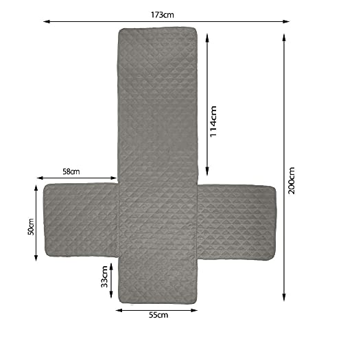 JTNero Copripoltrona Relax Reclinabile Trapuntato