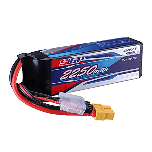 Amazon.co.jp: SIGP 3S RCリポバッテリー30C 11.1V 2250mAh XT60プラグ