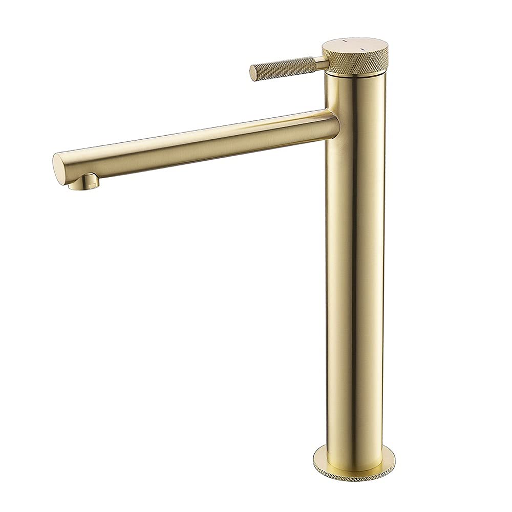 Mitigeur de lavabo en laiton brossé et robinet de salle de bain design