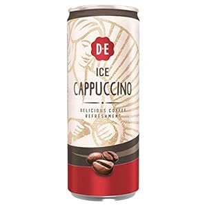 Douwe Egberts IJskoffie Ice Cappuccino, Koffie met Melk en een Vleugje Cacao (12 Blikjes, 100% Arabica Koffie, Ice…