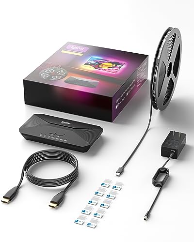 Image of Lytmi Fantasy 3 TV Backlight Kit HDMI 2.1 with Sync Box Wi-Fi Backlight for 65~70 inch 8K 60Hz TV Color Sync Lights Compatible with Alexa & Google Assistant, App Control, Music Sync