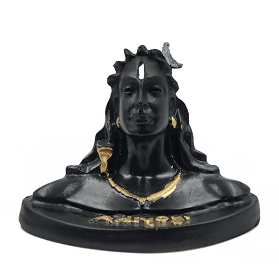 Golden Metal Shiva Statue – Small Lord Shivji Murti – Adiyogi Mahadeva Idol – Made In India