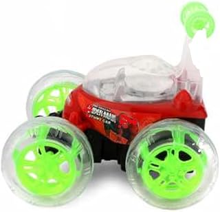 سيارة بهلوانية ودوارة تعمل بجهاز تحكم عن بُعد - تؤدي حركات لولبية ممتعة للأطفال