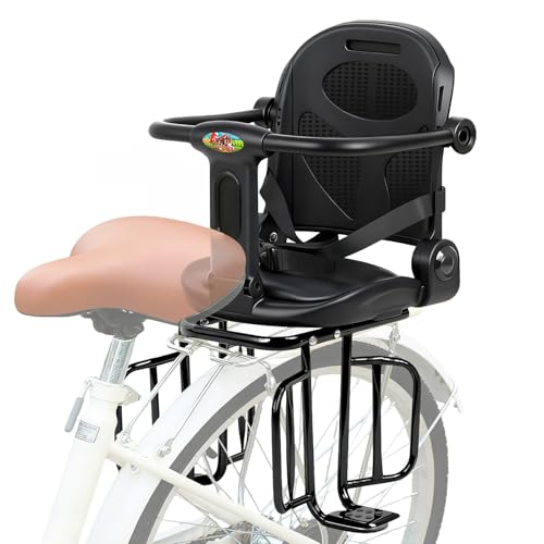 auvstar Siege Velo Enfant Arriere,Siege Velo Bebe,avec Dossier,Barrières de Sécurité et Repose Pieds,Convient aux Enfants âgés de 5 Ans et Plus,Peut être...