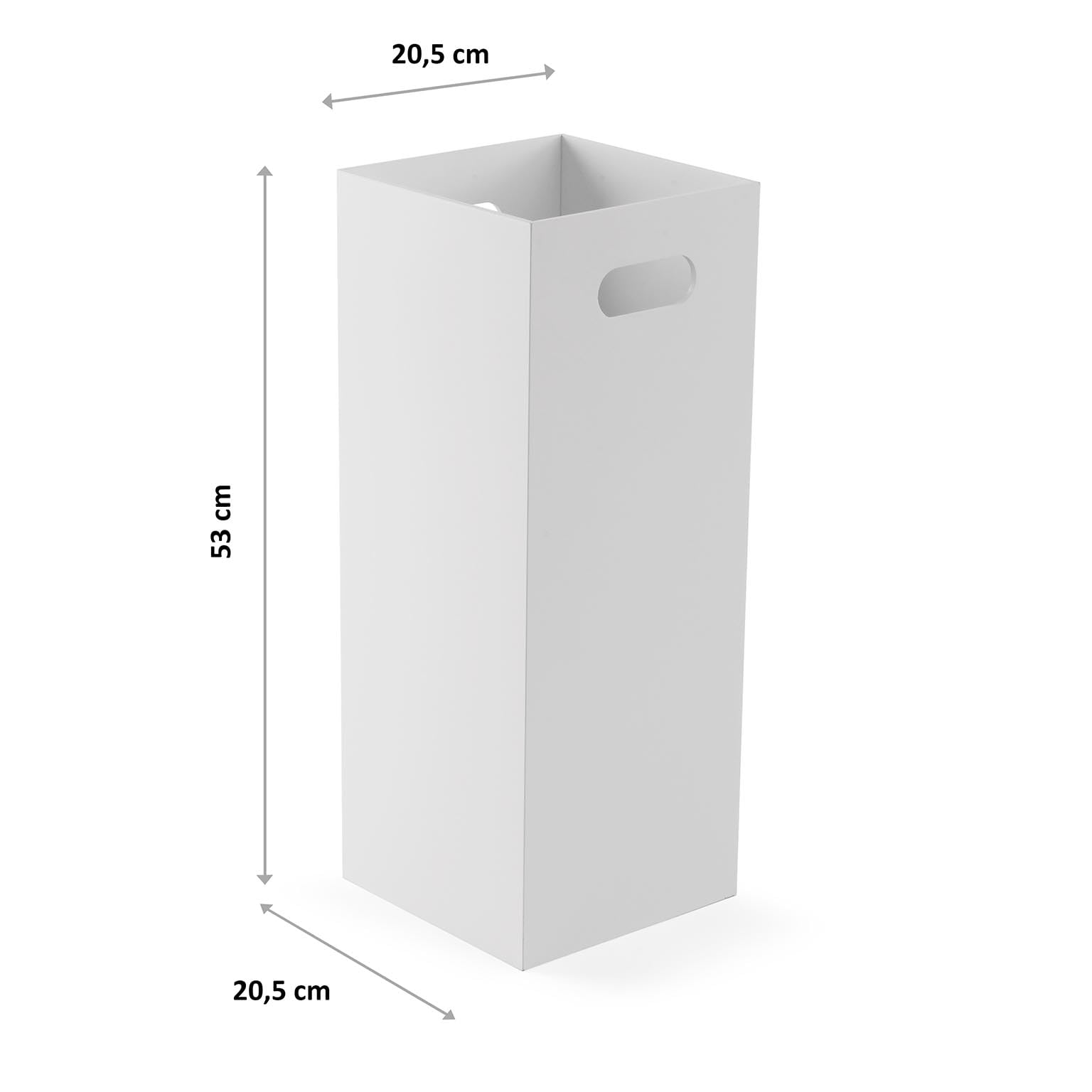 Versa Basic White - Portaombrelli in Legno MDF, 53 x 21 x 21 cm, Colore: Bianco