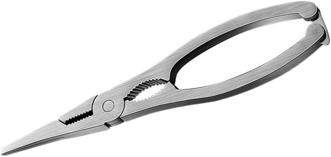Mikinona 2pcs Crab Leg Scissors Seafood Eating Tools Crab Eating Clamp Lightweight Food Tongs for Kitchen