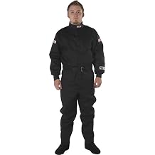 G-FORCE Racing Gear 4125MEDBK GF 125 Black Medium Single Layer Racing Suit