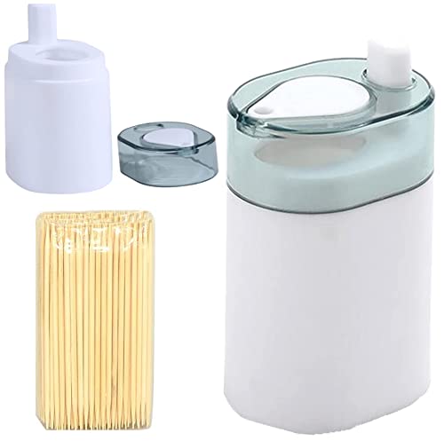 SYART Toothpick Holder Dispenser Pop-Up Automatic Toothpick Dispenser for Kitchen Restaurant ThickeningToothpicks for Appetizers Toothpick Storage Box (white),3.82 x 2.24 x 2.2 inches