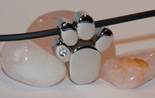 Premium Tierpfote Tatze Magnetschmuck Kettenanhänger Pfote Hund Katze Bär Teddy Energetix 4you 714 Magnetix Anhänger inkl. Kette im Schmuckbeutel