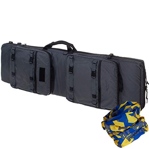 Wisport Tactical Bolsa de Doble Rifle + Tela de Tubo Ultrapower | Funda de Rifle | Militar | Caza | Cordura | 120+ | 49. Grafito