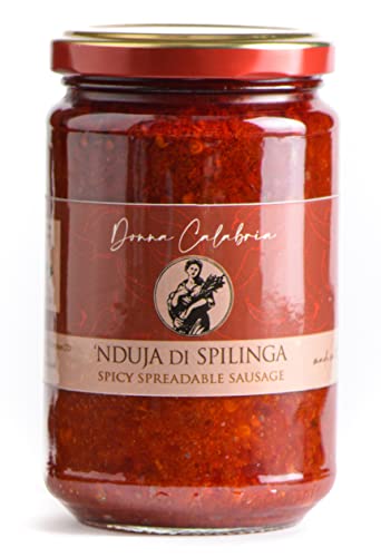 NDUJA di Spilinga - Spicy Spreadable Italian Sausage (280g - 9.88 oz) | Italian Artisan Food Gourmet Delicatessen | Made in Italy by Donna Calabria